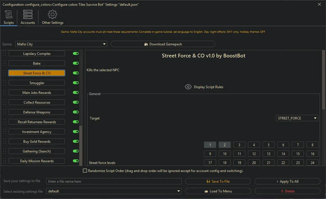 Mafia City Bot - Street Force & CO